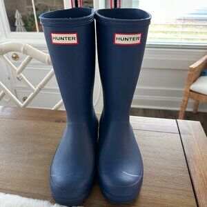 Womens Tall Hunter Play Rain Boots - Blue Size 6